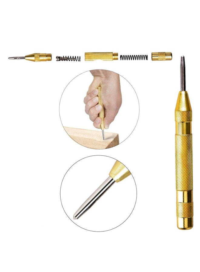 3Pcs High-Speed Steel Step Drill Bit Set with Automatic Spring Loaded Center Punch, 4-12mm/4-20mm/4-32mm Drill Bits Set for Sheet Metal Hole Drilling - Image 3